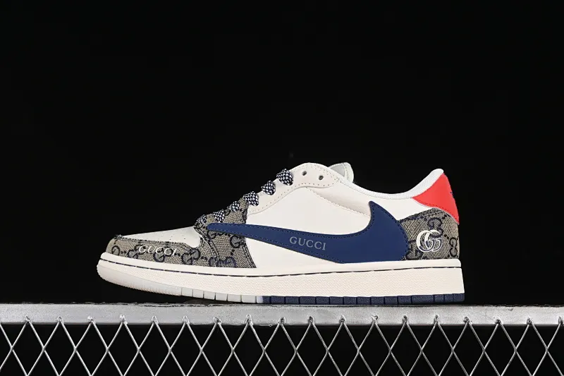 All categories Air Jordan Jordan series basketball shoes Air Jordan 1 Low High-end customized low-top sneakers Travis Scott x Fragment Design x Air Jordan 1 Low OG SP AJ1 Joe 1 Gucci joint-silver label blue hook low-top cultural casual sneakers XY2688-118